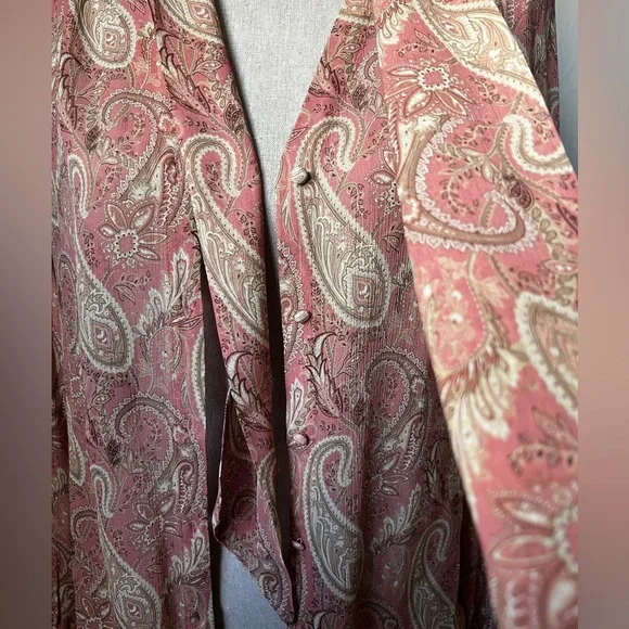 NWT PAIGE Cleobelle Paisley Silk Blouse Size XS - Picture 4 of 16
